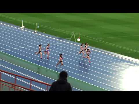 2018 水戸陸上記録会 高校・一般女子100m1組