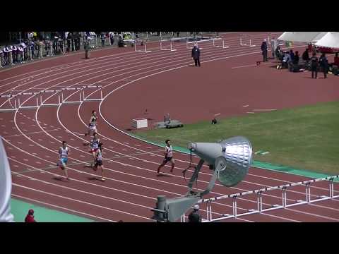 20180408福岡県春季記録会 高校男子400mH決勝3組 Fukuoka Pref. Spring Track Meet H.S. Men&#039;s 400mH Final-3