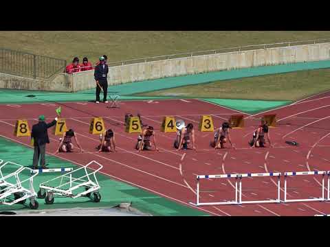 20180317130038県記録会一高女100ｍH1組池田和香那1(九州共立大)