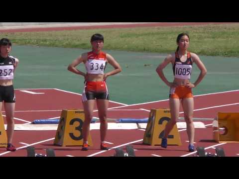20170520群馬県高校総体陸上女子100mH予選1組