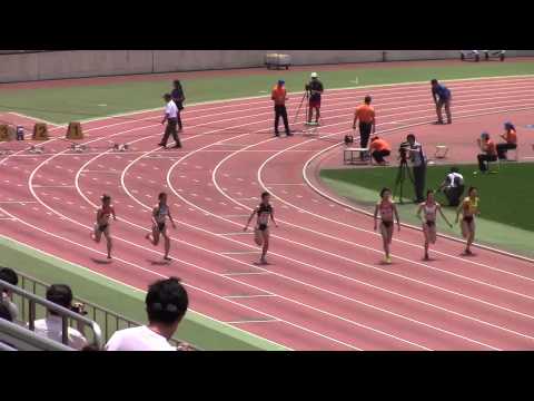 2015日本学生個人陸上　女子100m 予選1