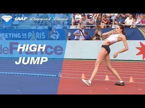 Mariya Lasitskene 2.04 Wins Women&#039;s High Jump - IAAF Diamond League Paris 2018