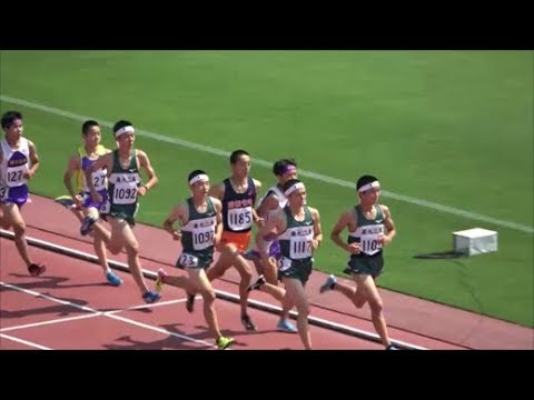 国体陸上群馬県予選2018 少年B男子3000mTR1組