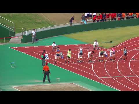 2017ギャレックス杯　共通女子100m決勝　福井県中学地区対抗陸上競技大会