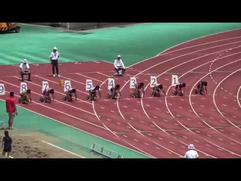高男 B100m 決勝_2017福岡県高校学年別選手権