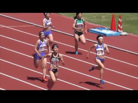 長野県高校総体陸上2017 女子200m決勝