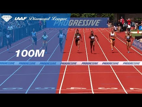 Marie-Josee Ta Lou Wins Women&#039;s 100m - IAAF Diamond League Eugene 2018