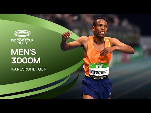 Aregawi runs 7:26.20 (5th fastest time ever) to win 3000m | World Indoor Tour Gold Karlsruhe 2022