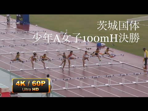 少年A女子100mH決勝　茨城国体