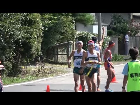 しらかわ駅伝2018 A競技高校男子第3中継所