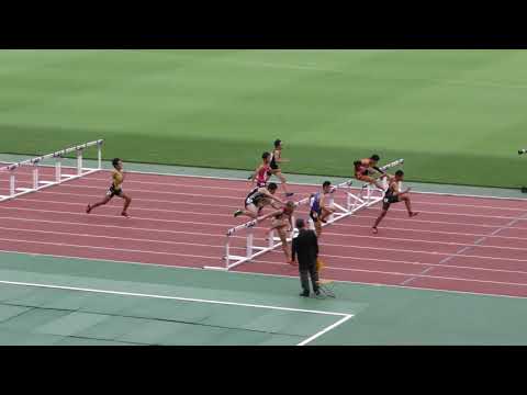 H30　ジュニアオリンピック　B男子110mH　準決勝1組
