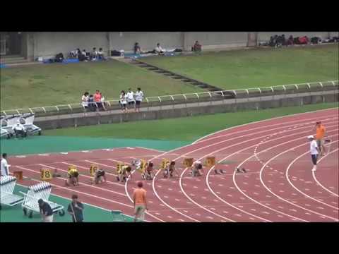 男子A（中学3年）100m　予選5組　～ジュニアオリンピック陸上　高知県選考会～
