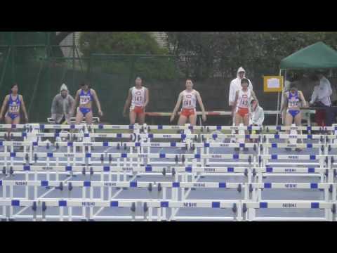 【頑張れ中大】中大日体大対校戦 女子 100mH 1組 ﾍﾝﾌﾟﾋﾙ恵　2017.4.9