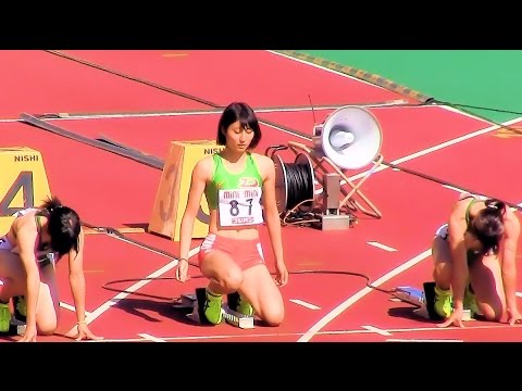 2015ジュニア陸上女子 100ｍ 予選1組 20151017