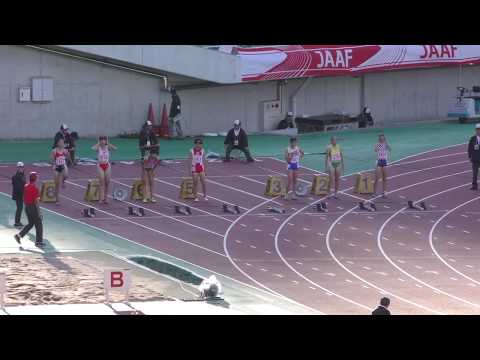 女子100m B決勝　U18日本選手権R01