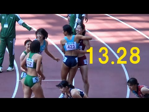 好記録で優勝 決勝 女子100mH 関東インカレ陸上2024