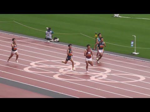 男子１部２００m予選４組　関東インカレ2022