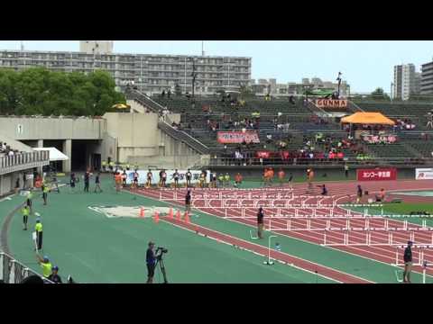 2015　北海道全中　陸上競技　男子110mH　決勝
