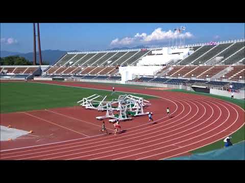 愛媛県高校陸上新人大会2017中予地区予選・男子4×400mリレー決勝、1着：済美高’3分27秒13’