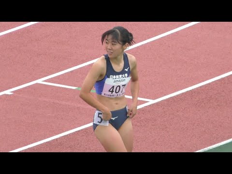 決勝 女子100m 関東学生新人陸上2024