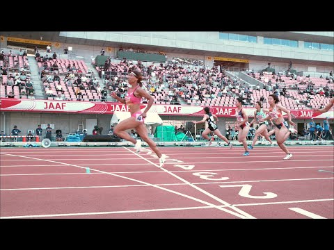 【第108回日本選手権】女子 100ｍ 予選1組