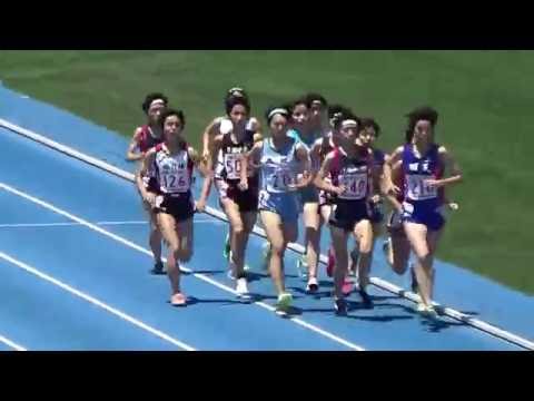 南関東高校総体陸上 女子1500m 予選2組 2016/06/17