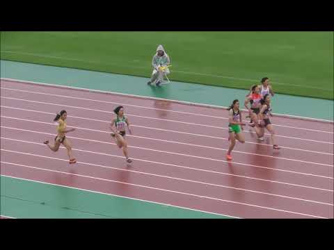 女子100m_予選6組_第71回北海道高校陸上20180613