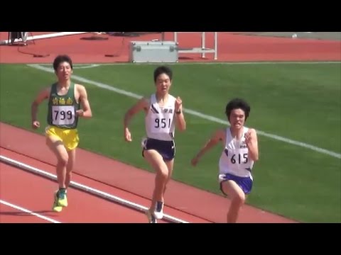 群馬県高校総体2017 中北部地区予選会 男子1500m2組