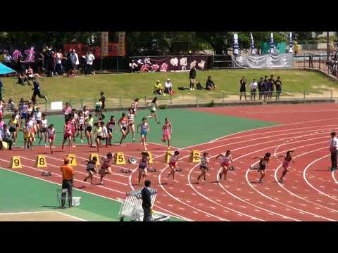 20180429 大阪陸上競技カーニバル　中学女子　100m　予選　1組
