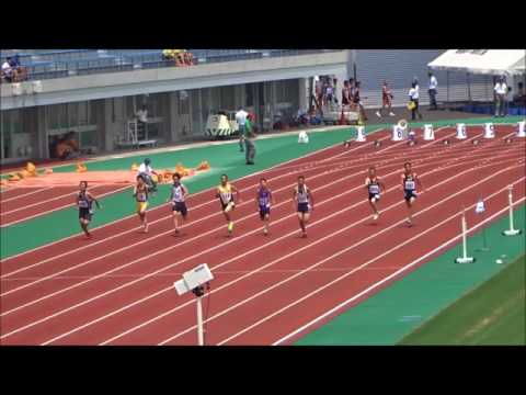 男子2年100m予選3組、1着：吉良龍星（保内中）11秒74 ～第69回愛媛県中学校総合体育大会・陸上～