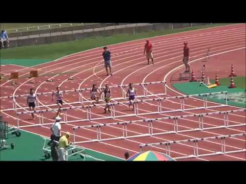 女子B（中学2年）100mハードル　予選2組　～ジュニアオリンピック陸上　高知県選考会～
