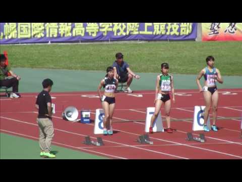 女子100ｍ　準決勝3組 　第70回北海道高等学校陸上競技選手権大会
