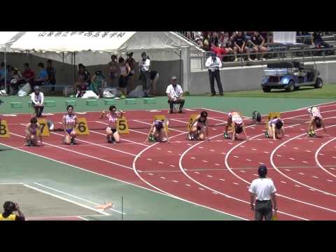 南関東高校陸上 女子100m 準決勝1組 2015年6月20日