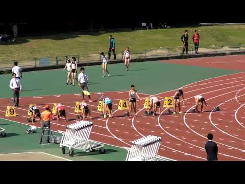 20180429 大阪陸上競技カーニバル　中学女子　100m　決勝