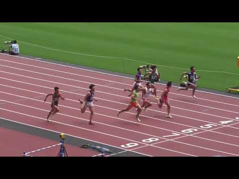 男子2部100m準決勝2組　関東インカレ2022