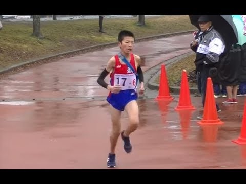 20180210福岡県中学新人駅伝 男子6区(4km) 中盤～ゴール手前