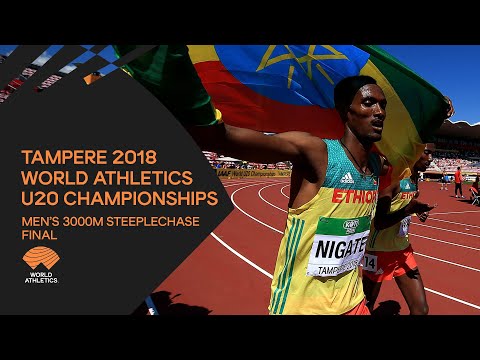 Men&#039;s 3000m Steeplechase Final - World Athletics U20 Championships Tampere 2018