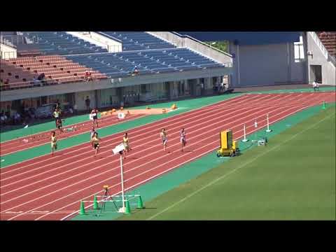 女子200m予選2組、1着：藤岡凜来（済美高）26秒57　～第2回愛媛陸上競技協会強化記録会～