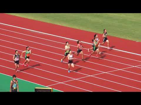 2017ギャレックス杯　1女子100m決勝　福井県中学地区対抗陸上競技大会
