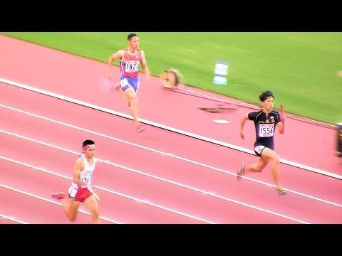 2015ユース陸上男子 4×100ｍR 予選2組 20151017