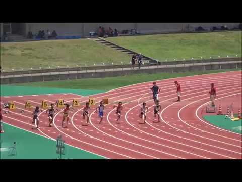 少年男子B（中3・高1）100m予選6組、森玲（小津）11秒80　～国民体育大会　高知県選考会～