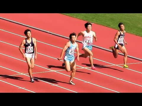 2015ジュニア陸上男子 100ｍ 予選6組 20151017