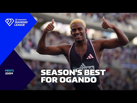 Alexander Ogando runs season&#039;s best in Paris 200m - Wanda Diamond League 2024