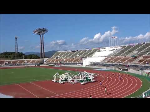 愛媛県高校新人大会2017・女子4×400mリレー決勝、1着：済美高’3分55秒48’