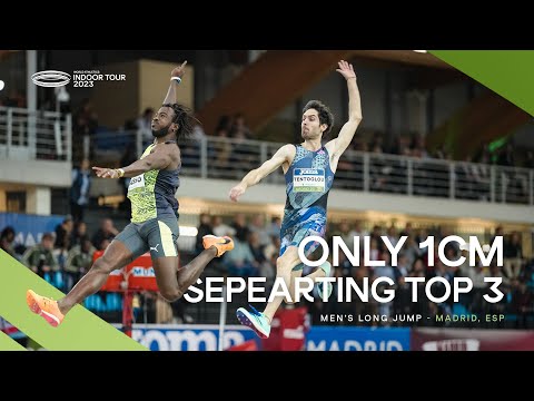 So close 👀 Tentoglou and Masso both jump 8.15m in Madrid 🔥| World Indoor Tour 2023