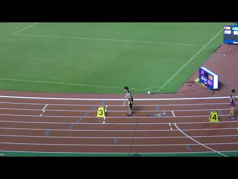 男子4×100mR 決勝1組　U18日本選手権R01