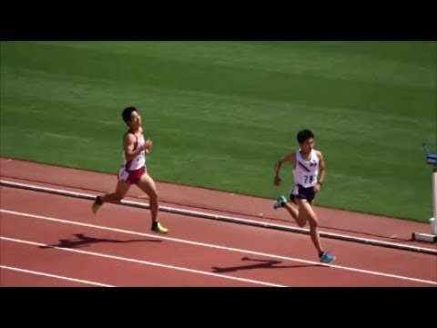 群馬県高校総体2018 中北毛地区予選会 男子1500m1組