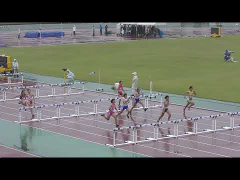 2018 東北高校新人陸上 女子 100mH 予選3組