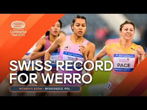 Audrey Werro powers to Swiss 800m record 🔥 | Continental Tour Gold 2025