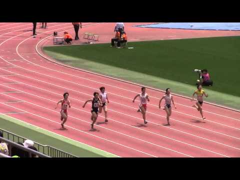 2015日本学生個人陸上　女子100m 予選6